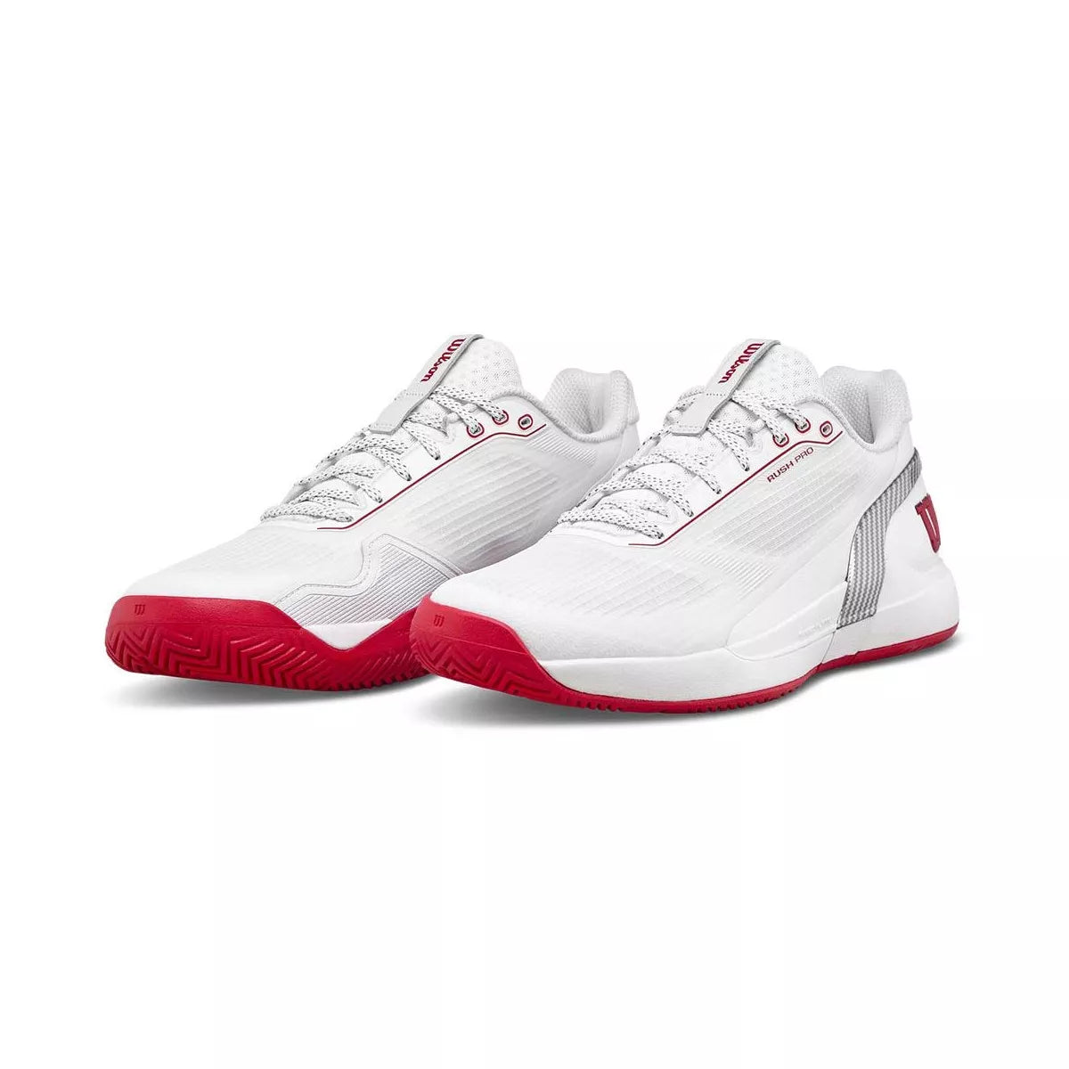 Wilson Rush Pro 5 CTC White / Red Tennis Shoes – 8