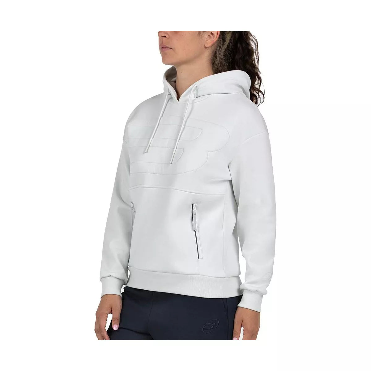 Bullpadel Women's Eolia Hooded Sweatshirt White – 3