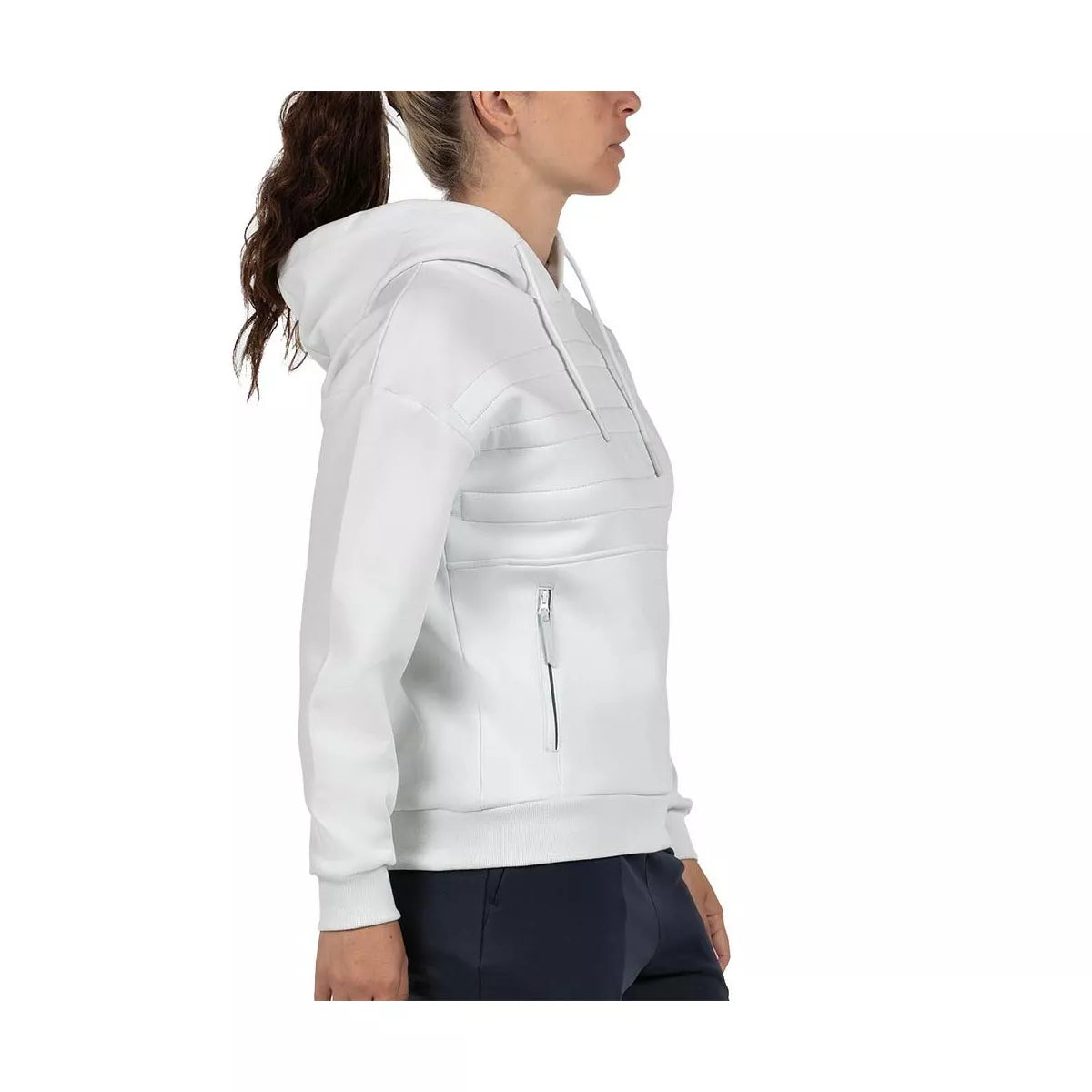 Bullpadel Women's Eolia Hooded Sweatshirt White – 4