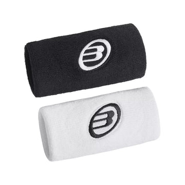 Bullpadel BPMU262I Wristbands - Black / White (Pair)