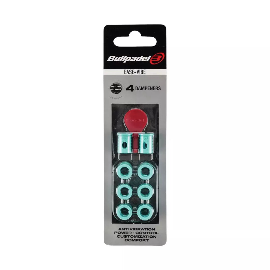 Bullpadel Ease Vibe Dampeners x4 Turquoise Blue