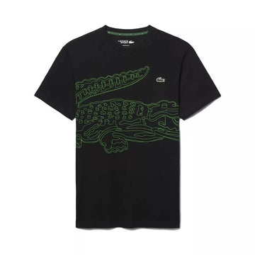 Lacoste Sport Ultra Dry Crocodile Print T-shirt Black / Green