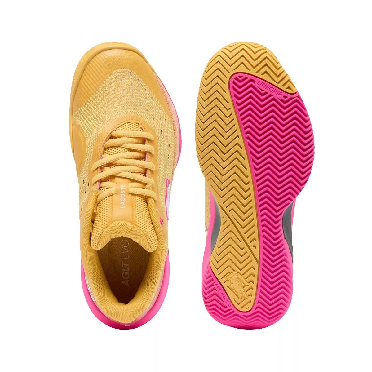 Lacoste AG-LT Evo Women's Tennis Shoes Yellow / Pink – 4