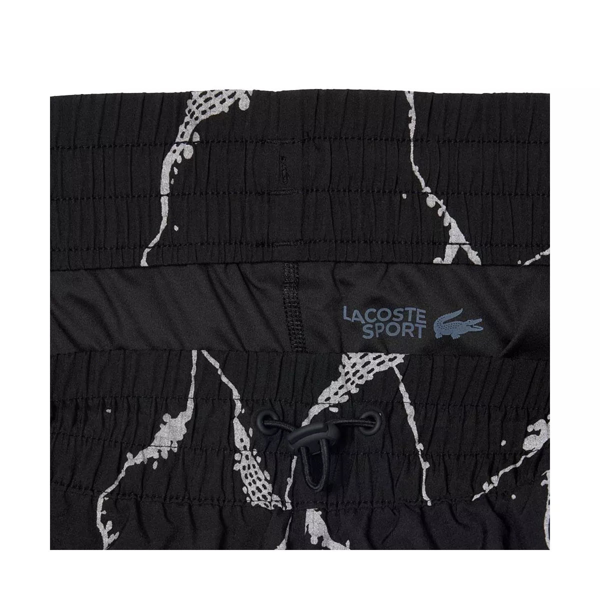 Women's Lacoste Tennis Reflective Print Shorts Black – 4