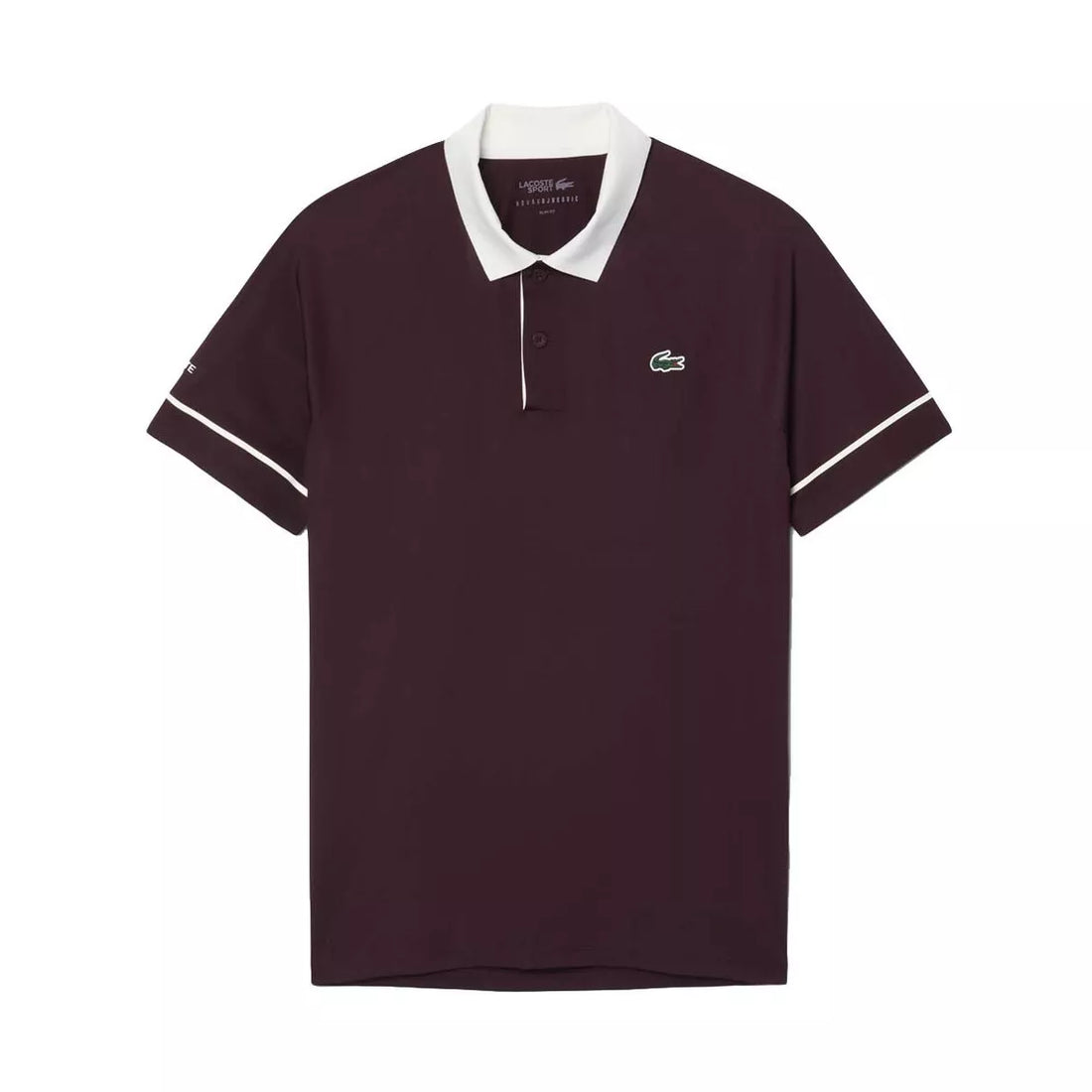 Lacoste Tennis Novak Djokovic On Court Polo Brown / White