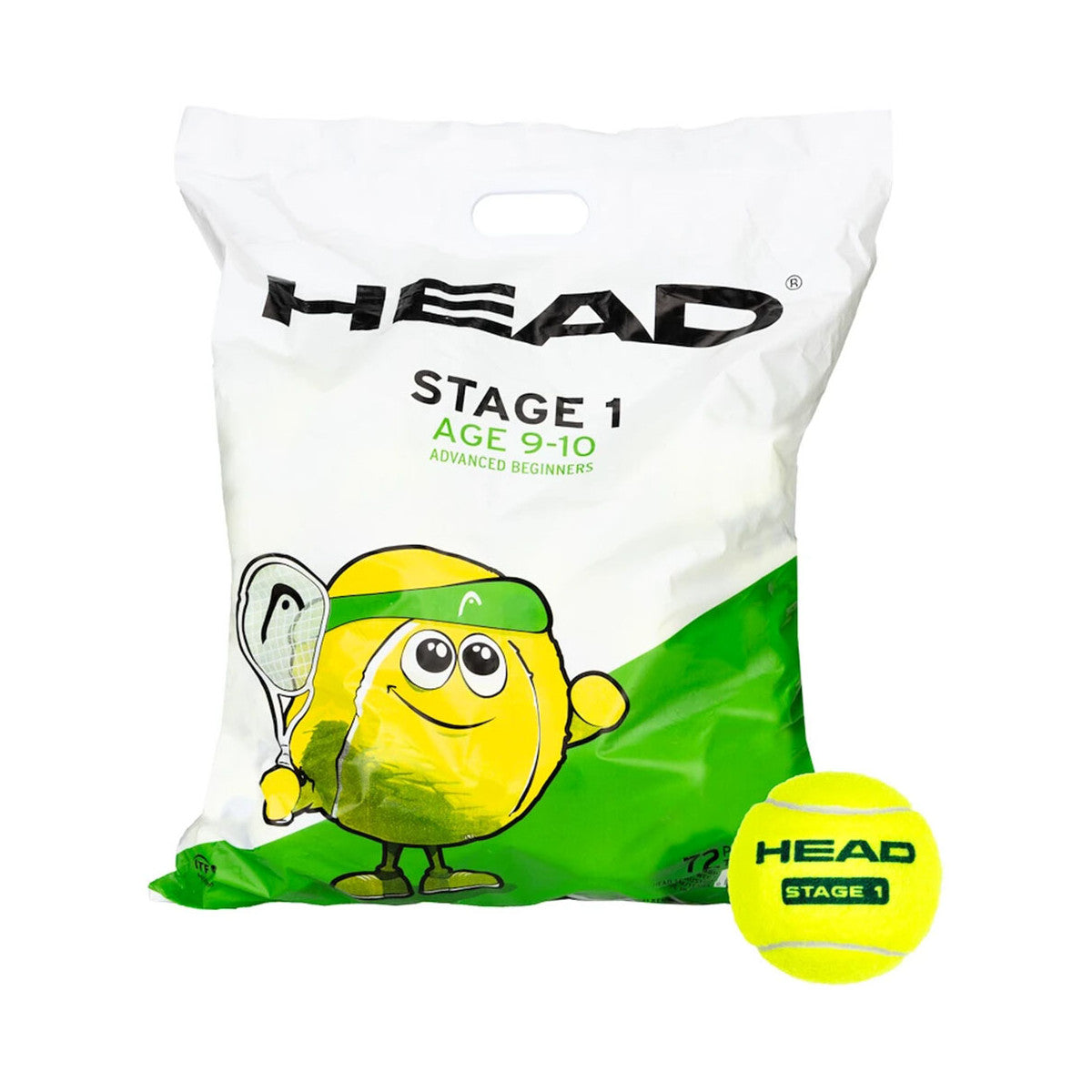 72 Head TIP green Balls bag
