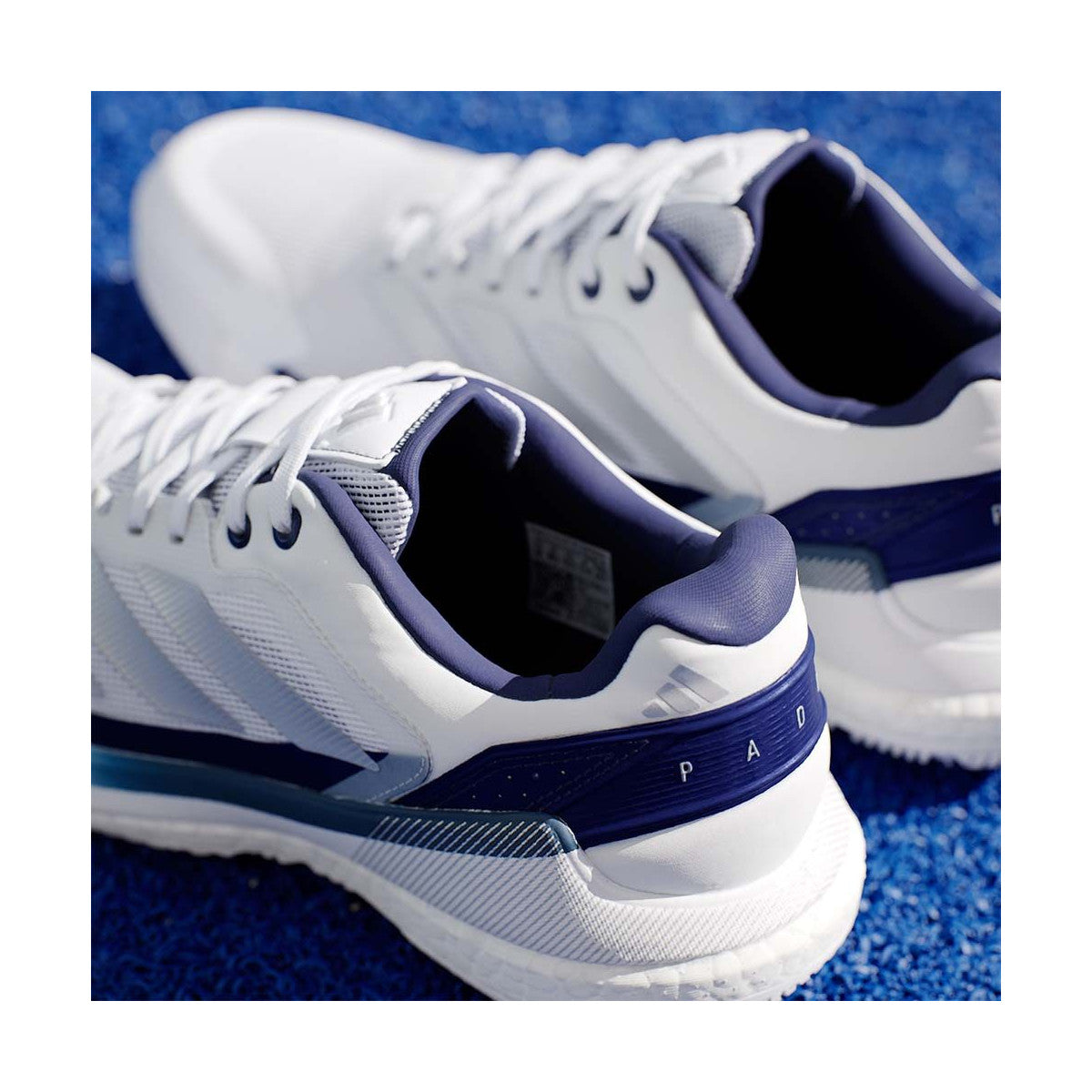 Adidas Crazyquick Boost Padel Shoes White / Navy Blue – 8