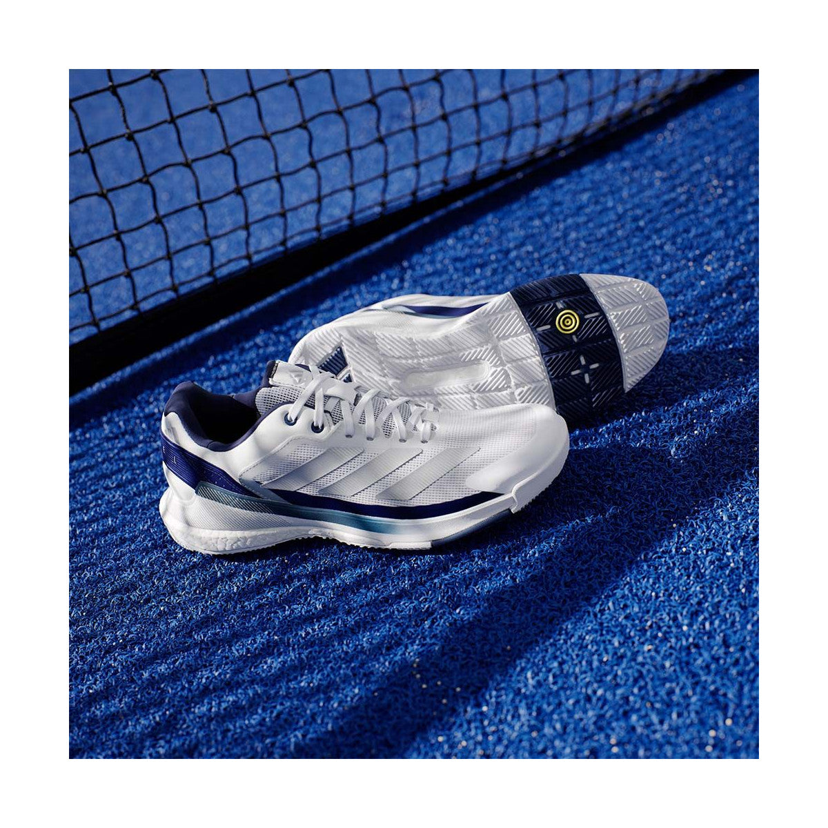 Adidas Crazyquick Boost Padel Shoes White / Navy Blue – 6