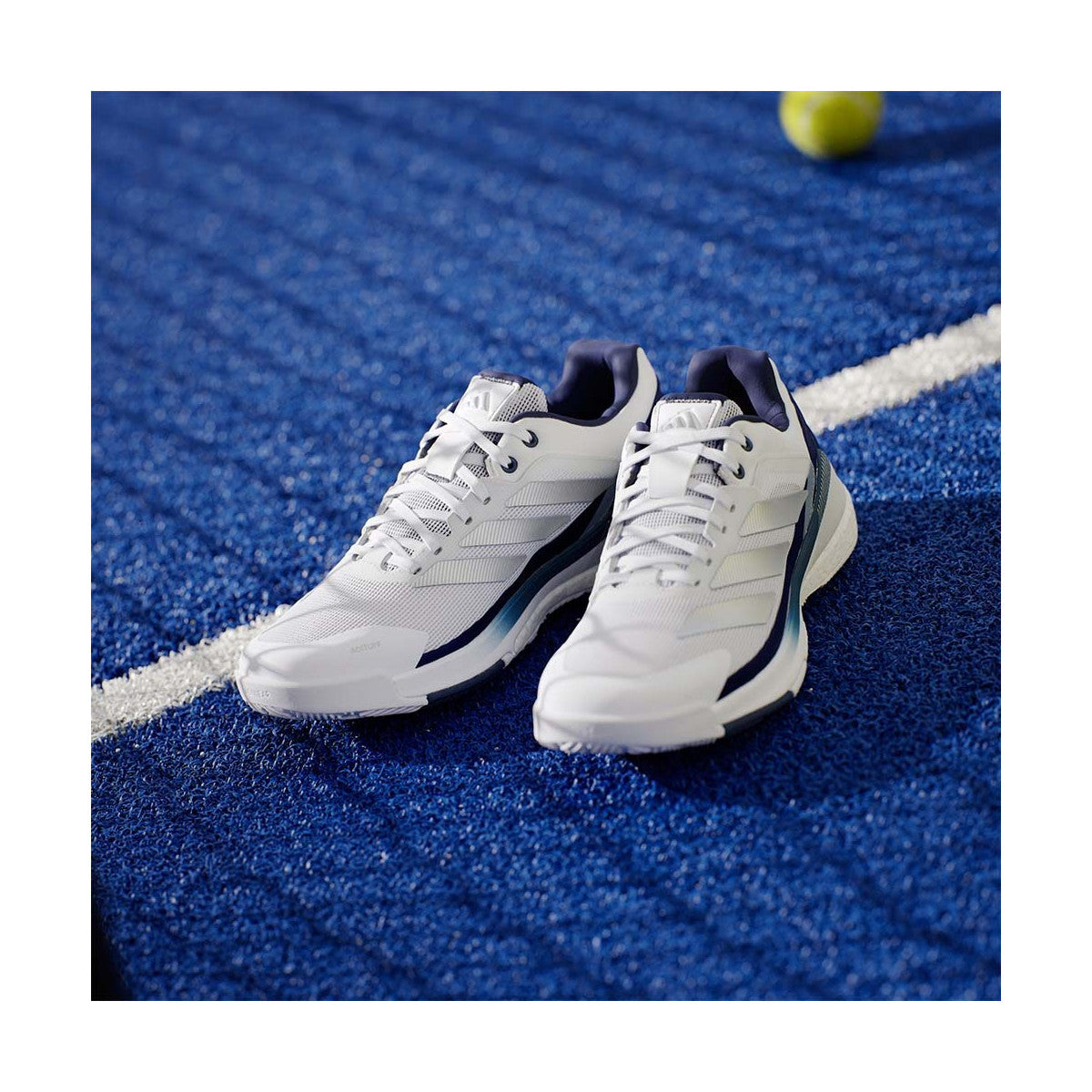 Adidas Crazyquick Boost Padel Shoes White / Navy Blue – 2