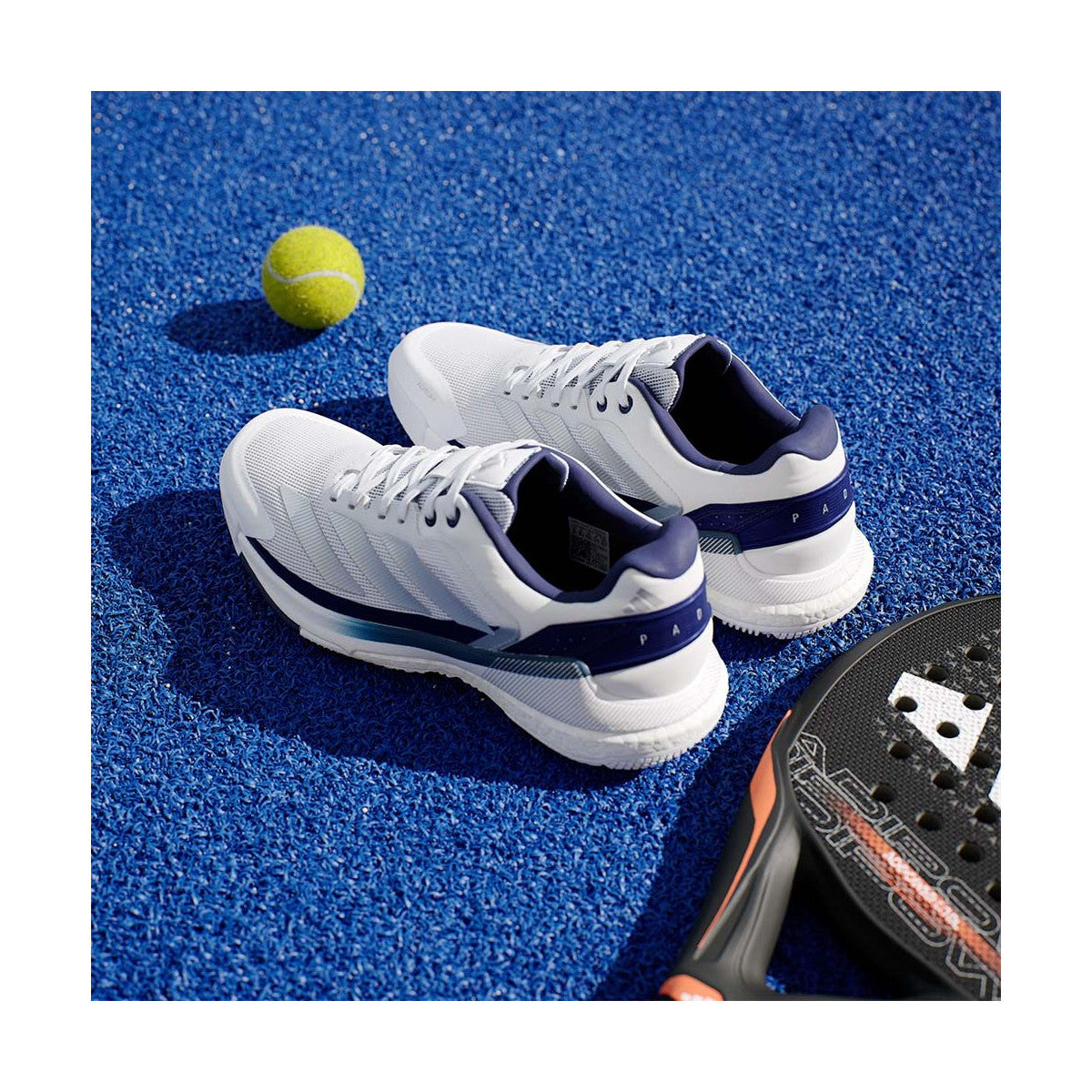 Adidas Crazyquick Boost Padel Shoes White / Navy Blue – 4