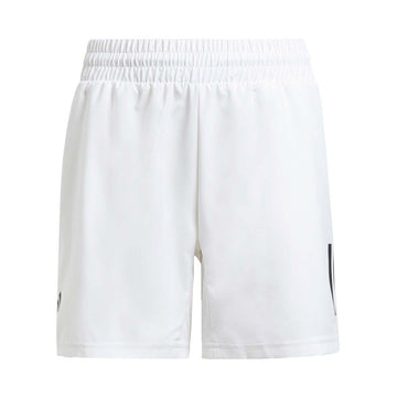 Adidas Junior Club 3 Stripes White Short