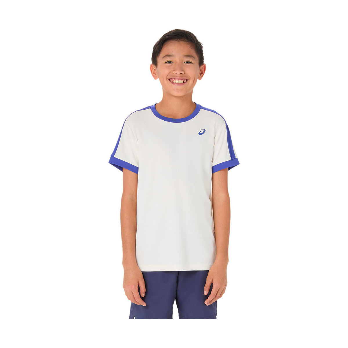 Asics Boy's Cream / Blue T-Shirt