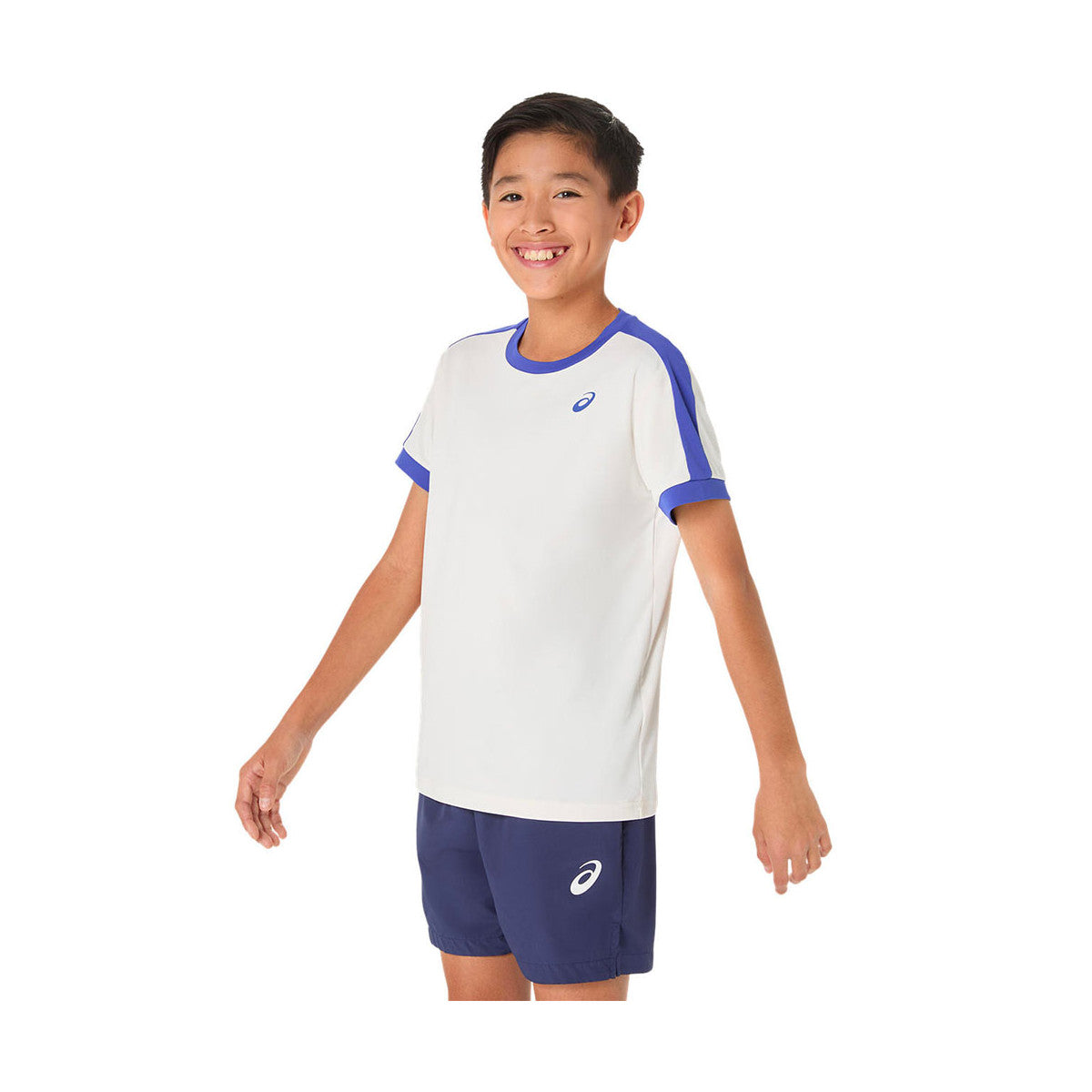 Asics Boy's Cream / Blue T-Shirt – 2