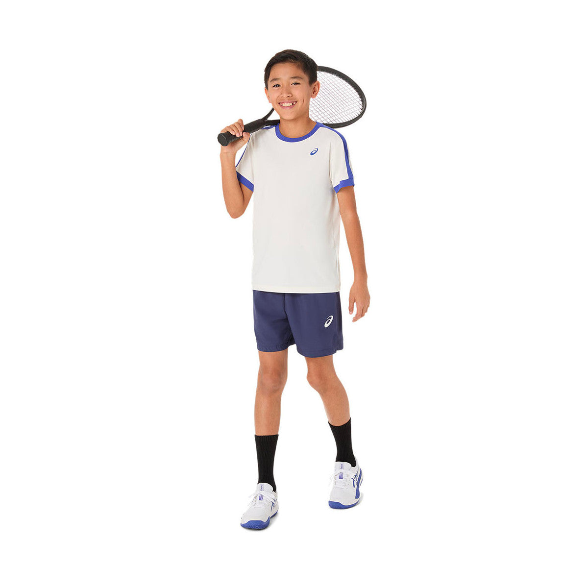 Asics Boy's Cream / Blue T-Shirt – 5