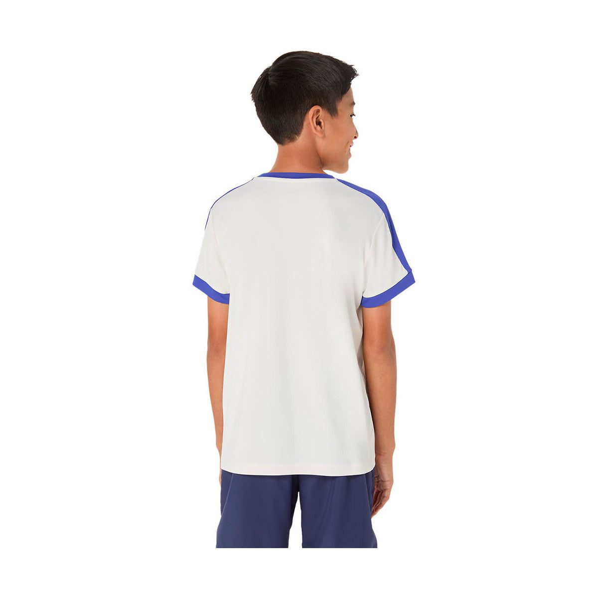 Asics Boy's Cream / Blue T-Shirt – 6