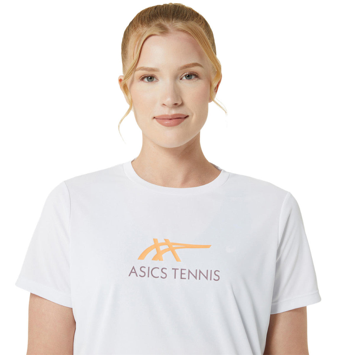 Asics Court Graphic Woman T-Shirt White / Orange – 3