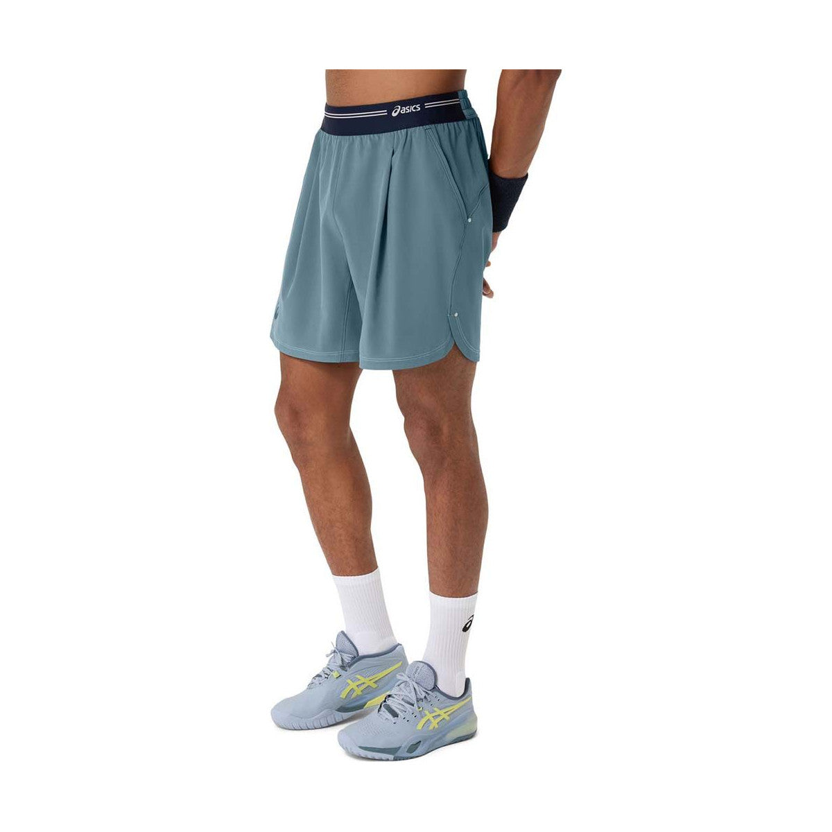 Asics Game 7-Inch Tennis Shorts - Ironclad Blue/Grey – 2