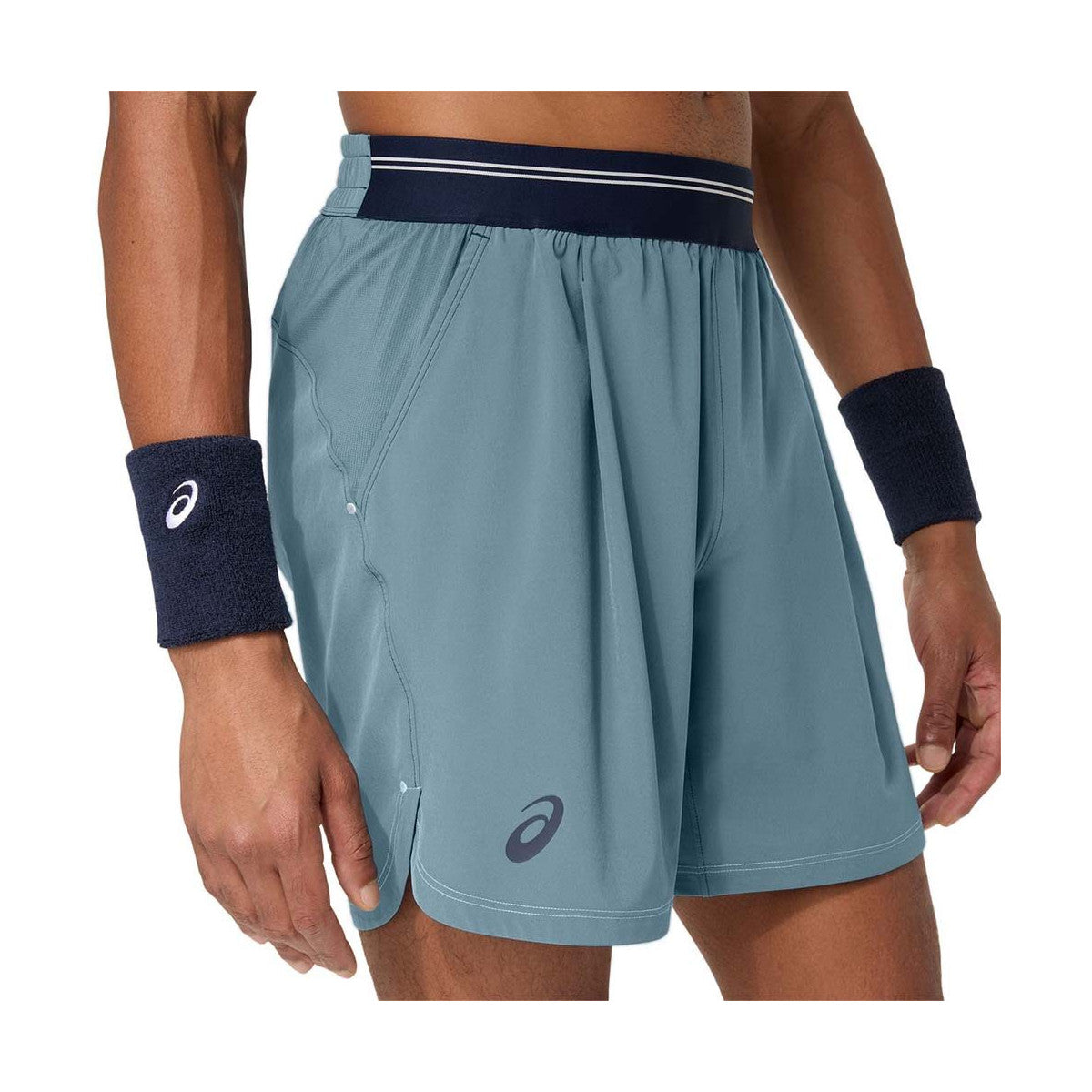 Asics Game 7-Inch Tennis Shorts - Ironclad Blue/Grey – 3