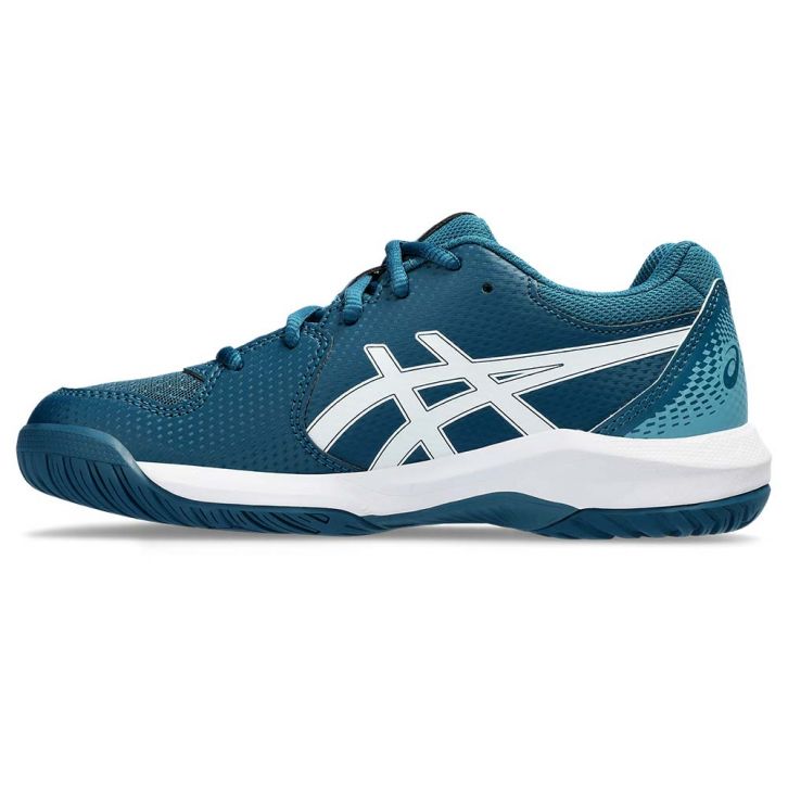 Asics Gel Dedicate 8 Gs Junior Shoes Gray Blue / White