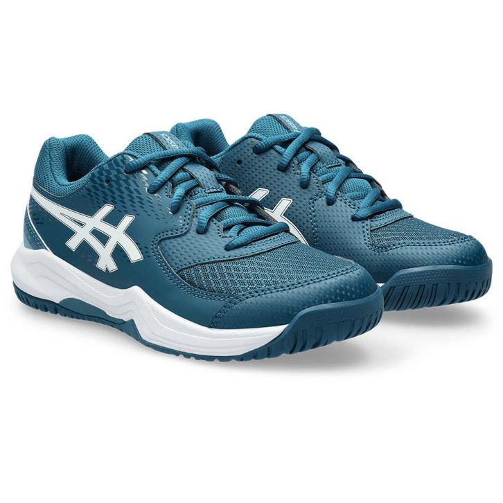 Asics Gel Dedicate 8 Gs Junior Shoes Gray Blue / White