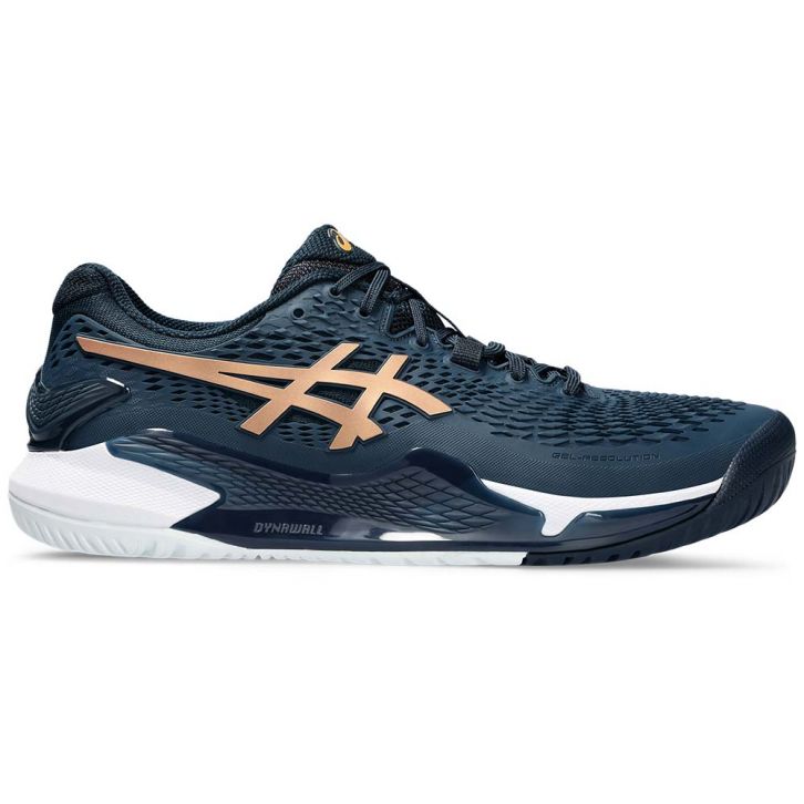 Asics Gel Resolution 9 Navy Blue / Gold Shoes