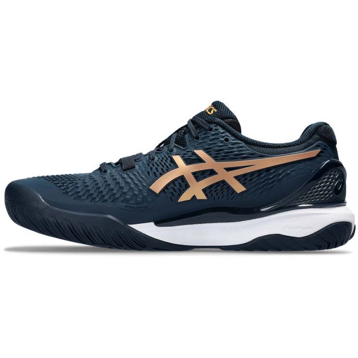 Asics Gel Resolution 9 Navy Blue / Gold Shoes