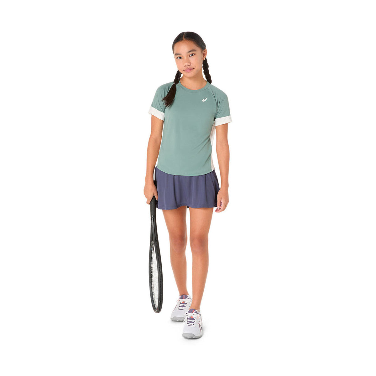 Asics Girl T-Shirt Green Gray / Cream – 5