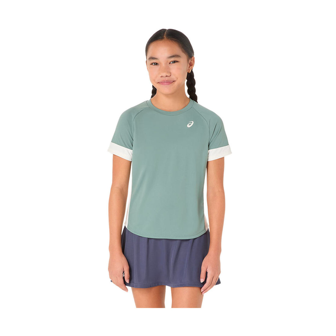 Asics Girl T-Shirt Green Gray / Cream