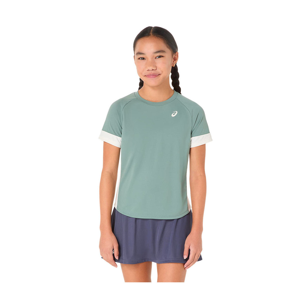 Asics Girl T-Shirt Green Gray / Cream