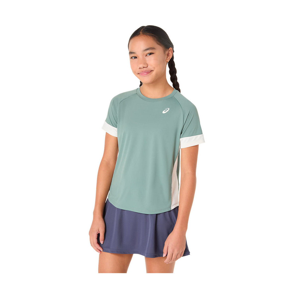 Asics Girl T-Shirt Green Gray / Cream – 2
