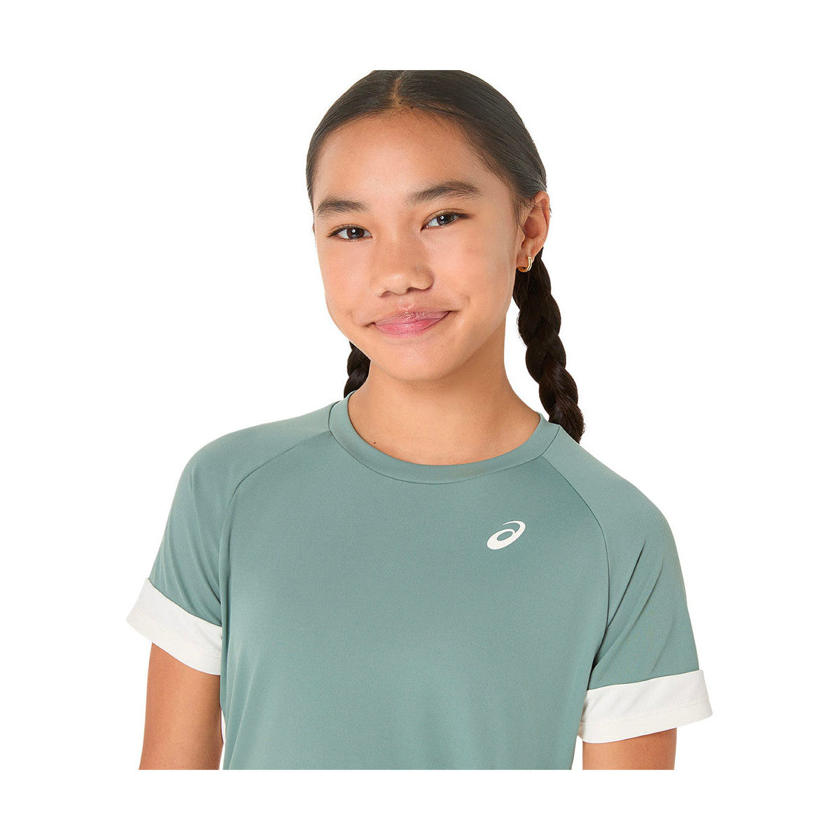 Asics Girl T-Shirt Green Gray / Cream – 3