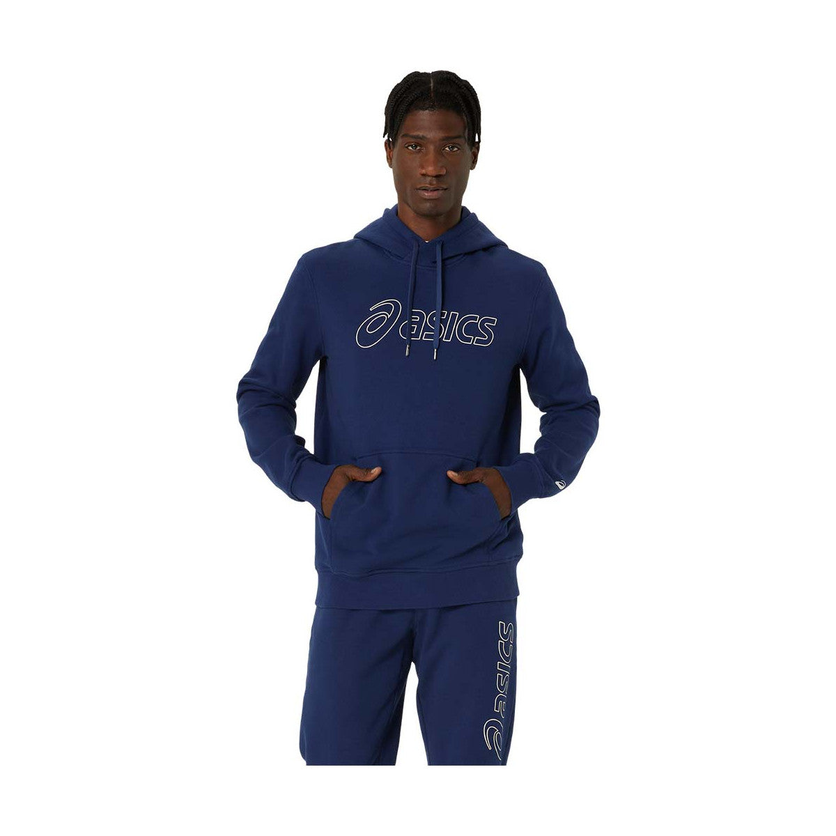 Asics Logo Hoodie Navy Blue