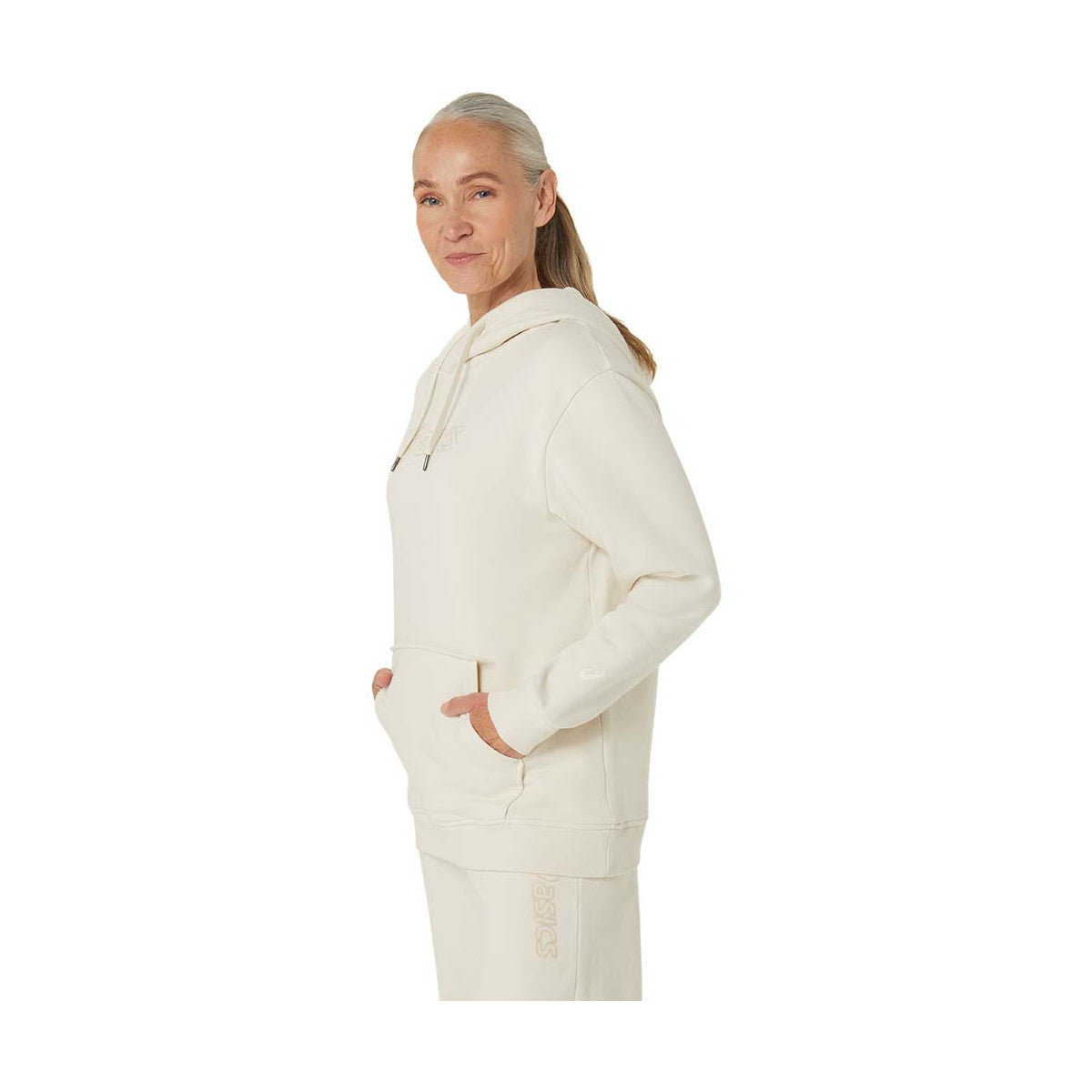 Asics Logo Women Hoodie Off White – 3