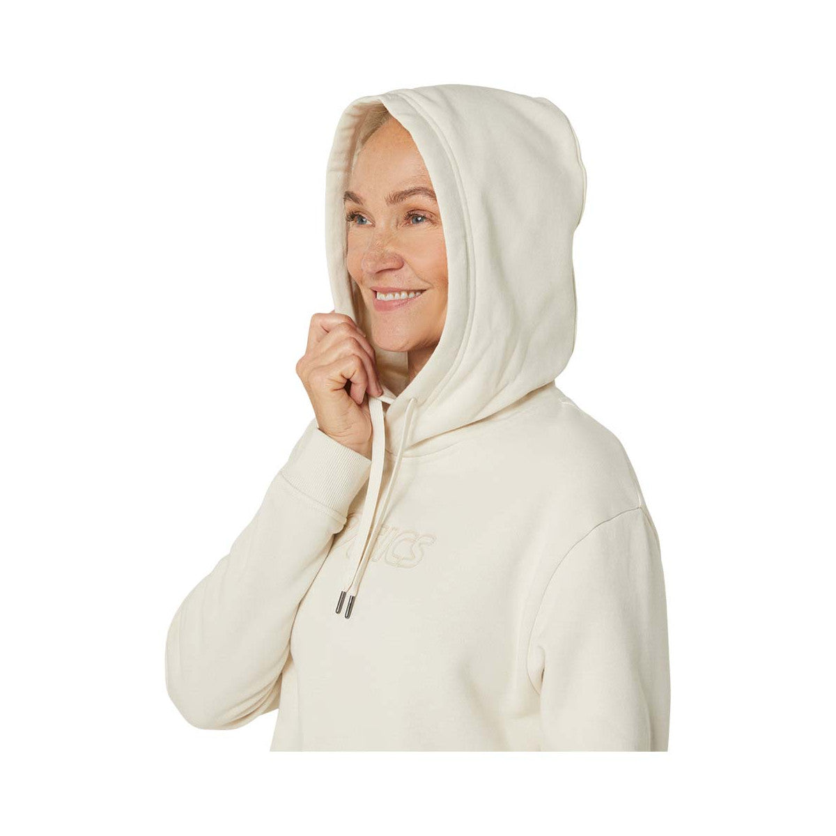 Asics Logo Women Hoodie Off White – 7