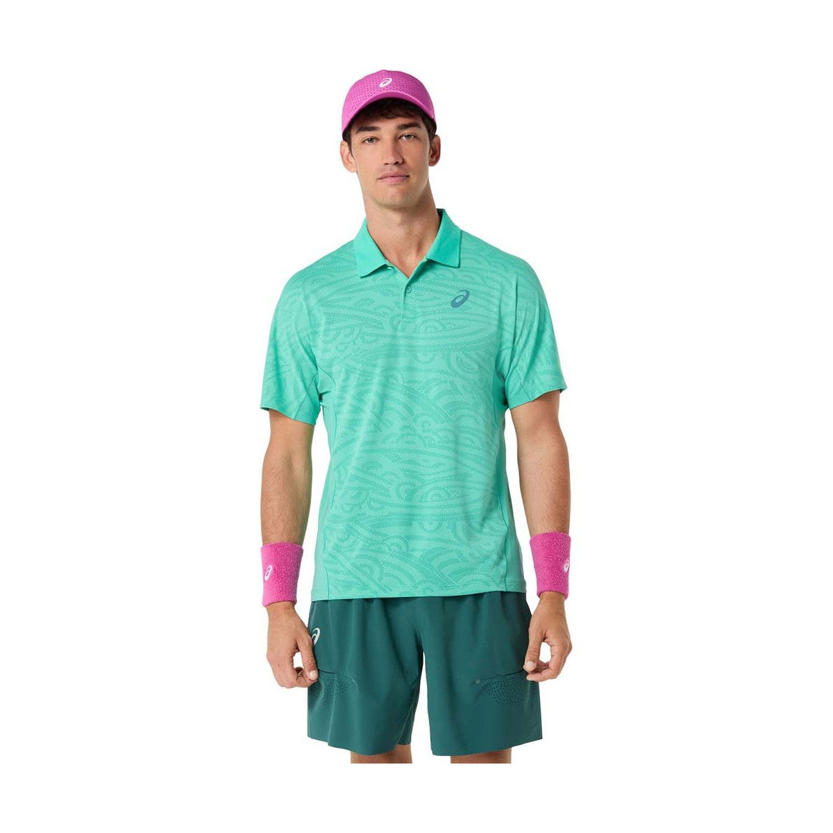 Asics Match Jacquard SS Polo Green
