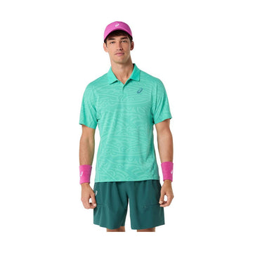 Asics Match Jacquard SS Polo Green