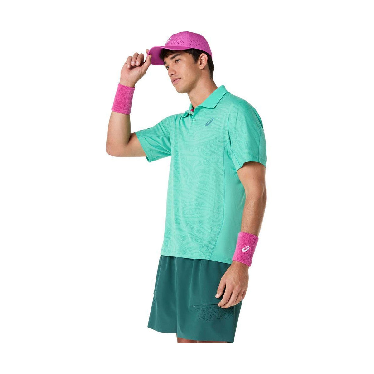 Asics Match Jacquard SS Polo Green – 3