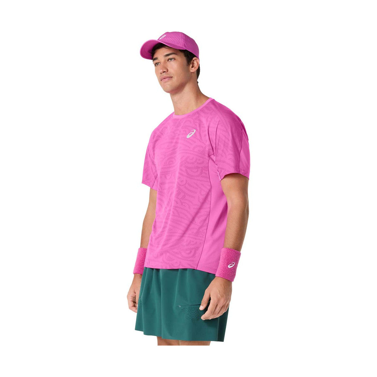 Asics Match Jacquard SS T-Shirt Pink – 3