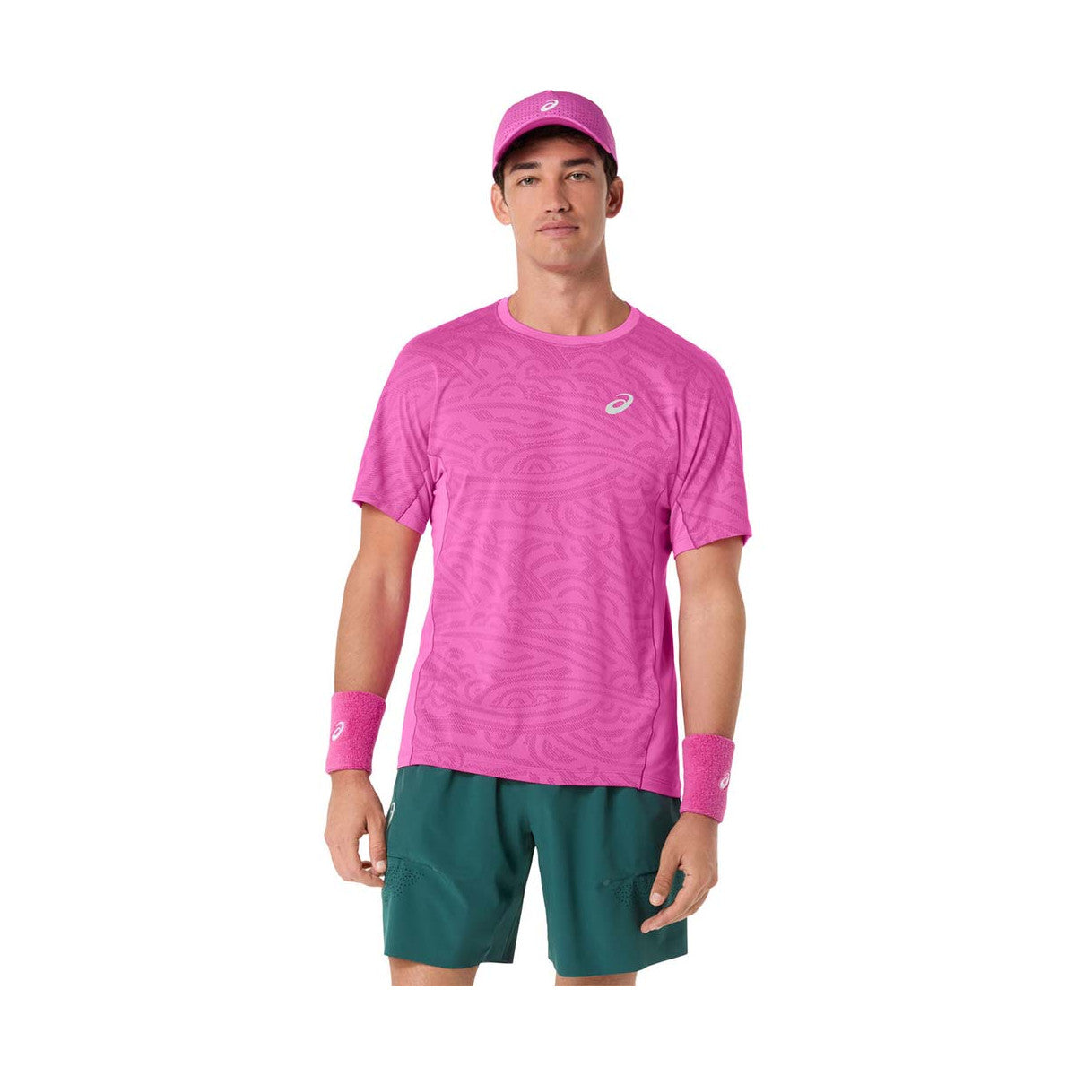 Asics Match Jacquard SS T-Shirt Pink