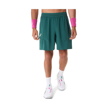 Asics Match Laser Cut 7in Tennis Shorts - Green