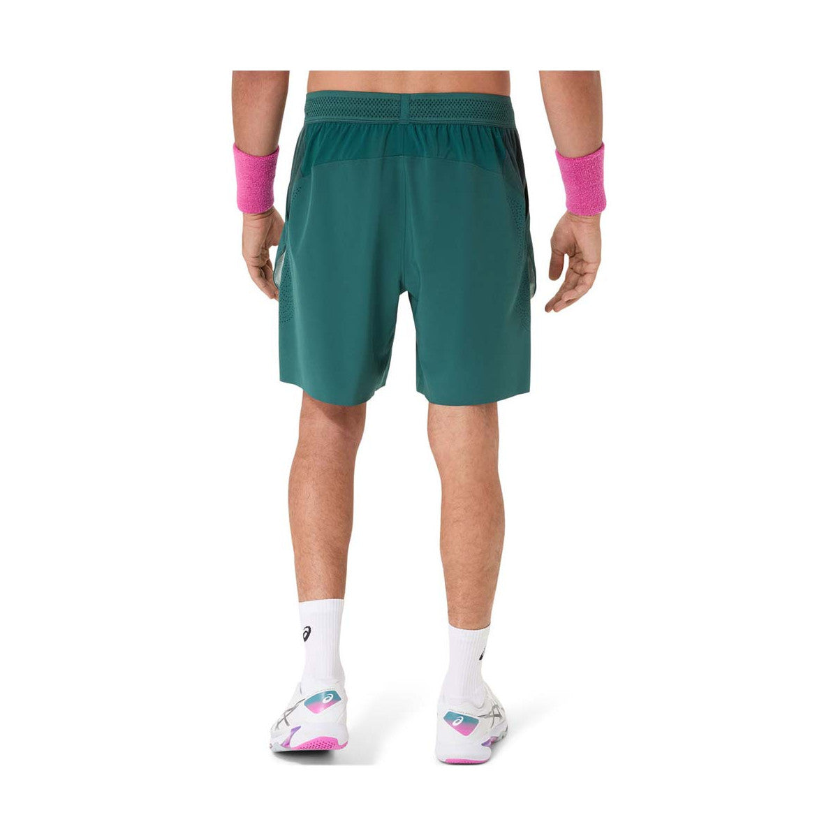 Asics Match Laser Cut 7in Tennis Shorts - Green – 2
