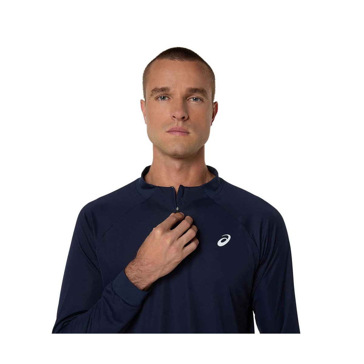 Asics Match LS Zip Long Sleeve T-Shirt Navy Blue – 6