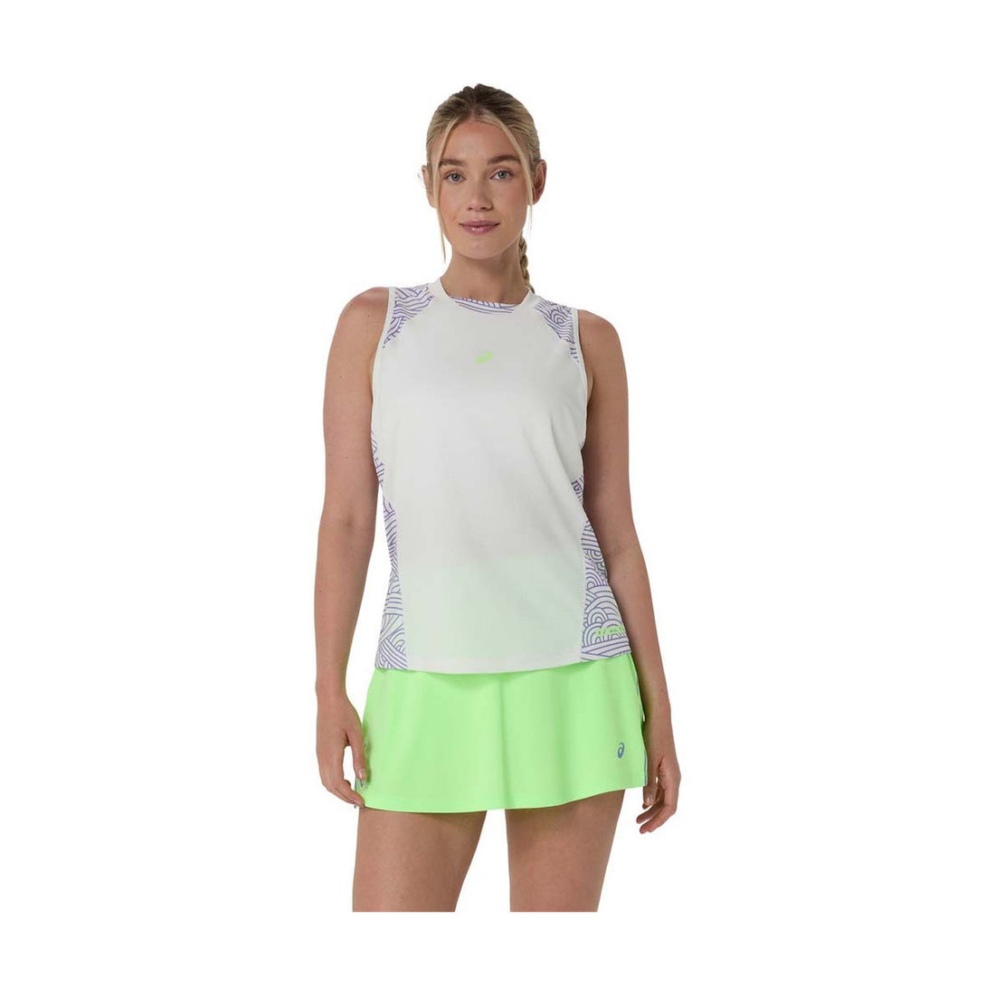 Asics Padel Court All Over Tank Top Cream / Violet