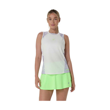 Asics Padel Court All Over Tank Top Cream / Violet