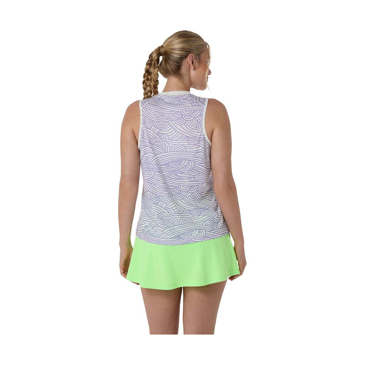 Asics Padel Court All Over Tank Top Cream / Violet – 2
