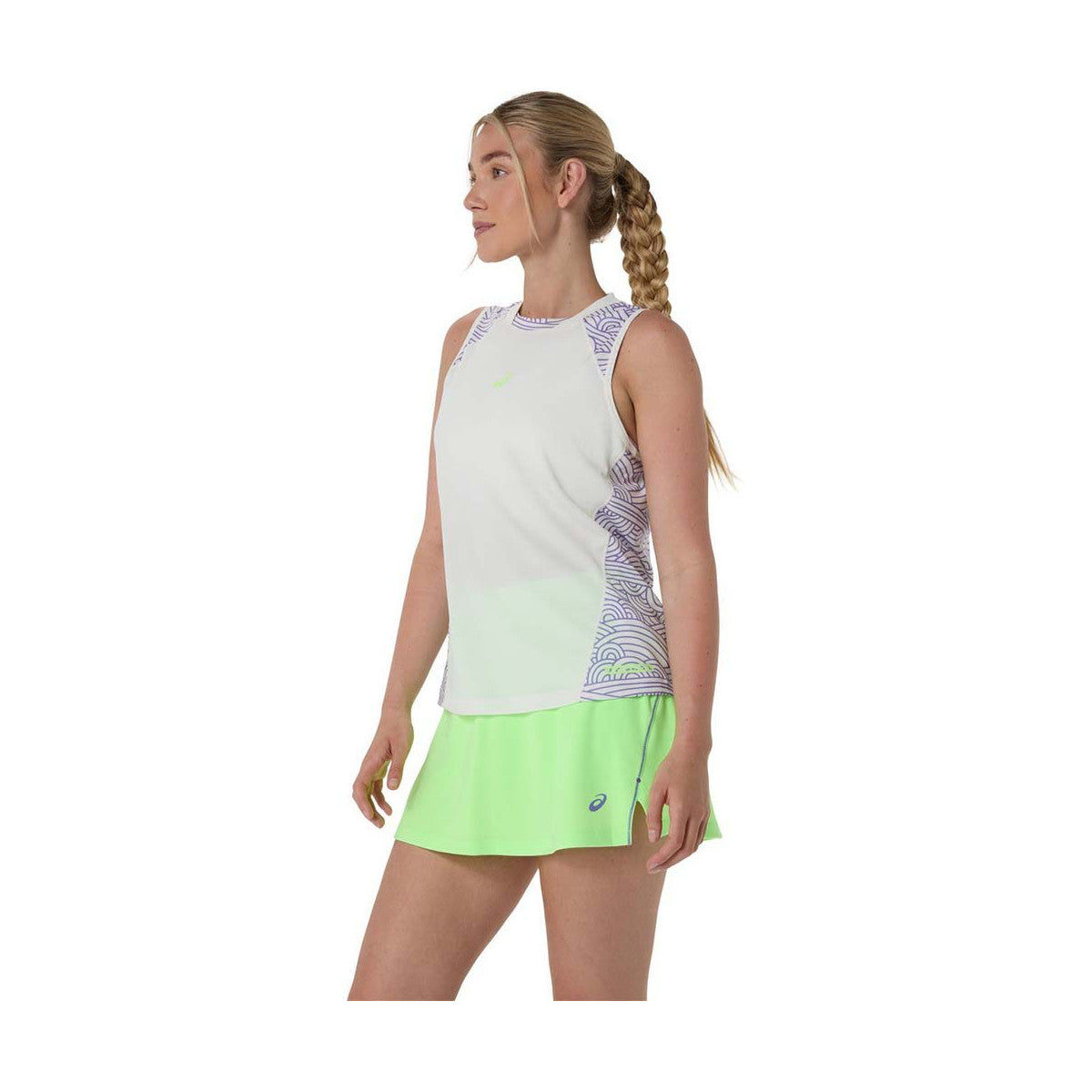 Asics Padel Court All Over Tank Top Cream / Violet – 4