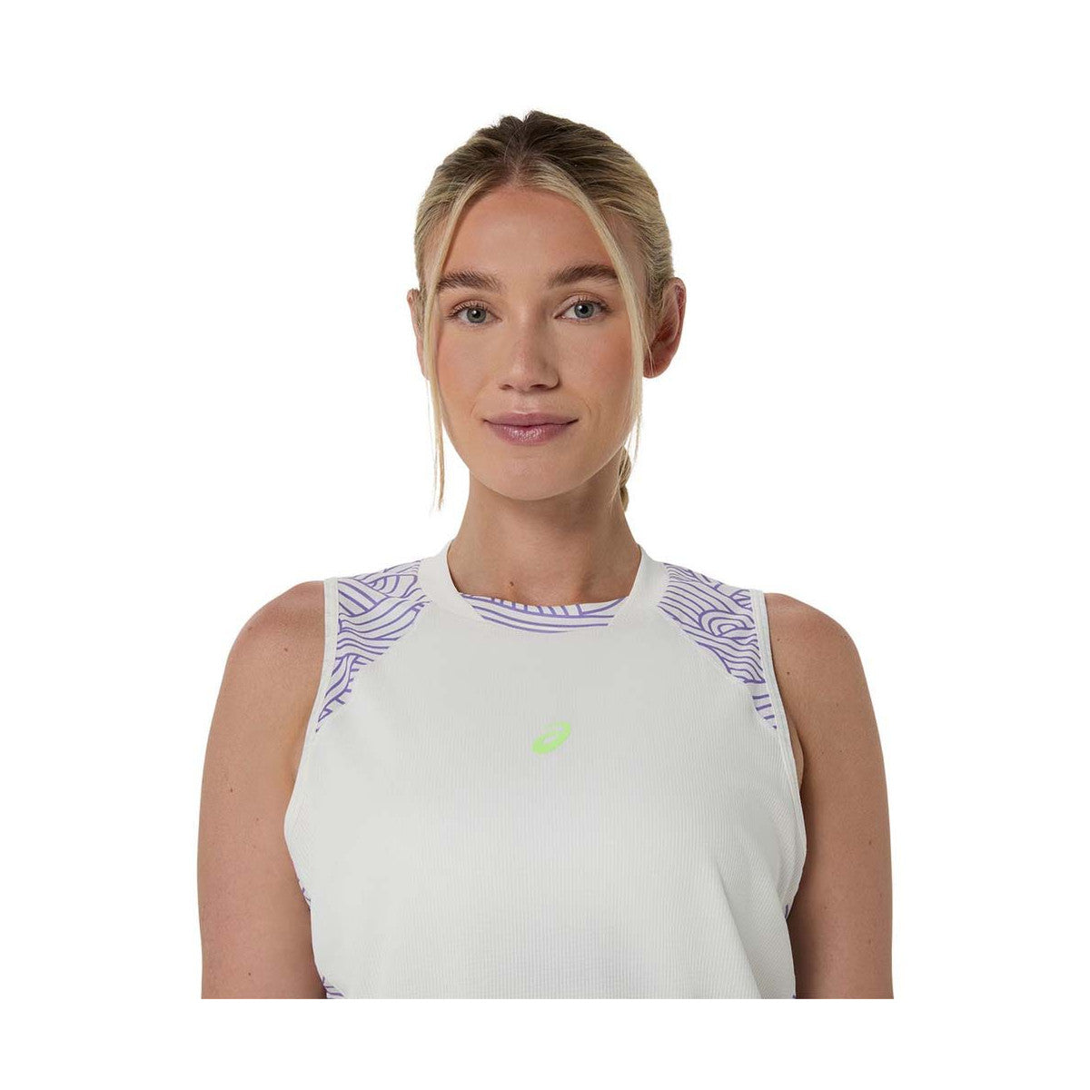 Asics Padel Court All Over Tank Top Cream / Violet – 3