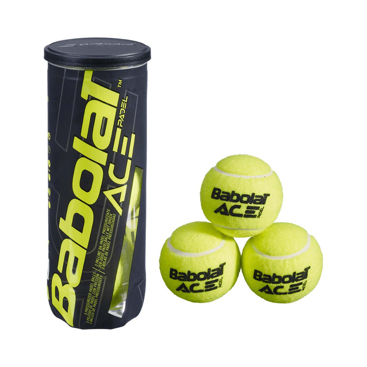 Babolat Ace Padel Balls - 3-Ball Tube – 2