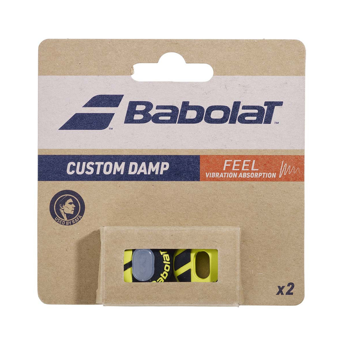 Babolat Custom Damp Black / Yellow x 2 Dampeners