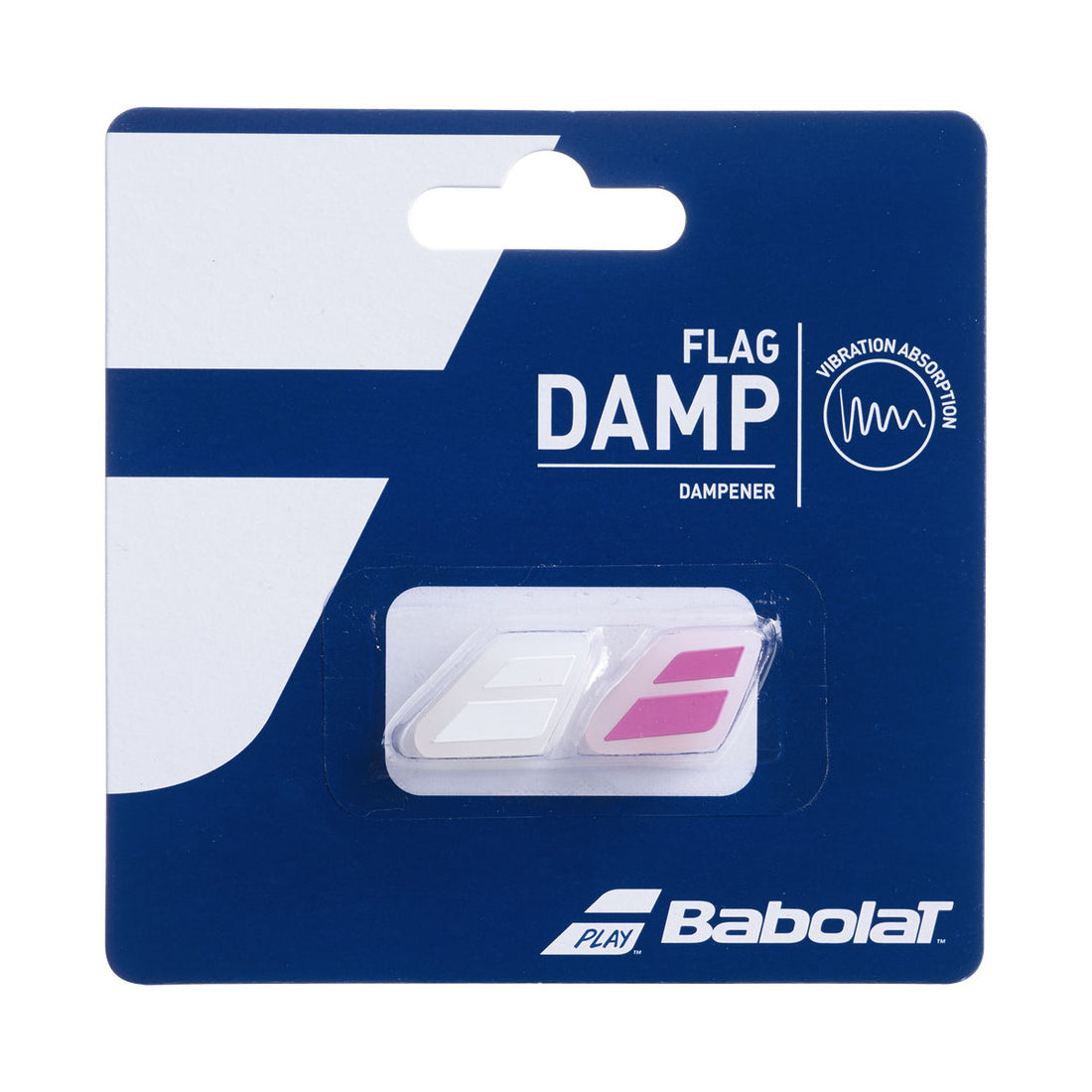 Babolat Flag Damp White / Pink x 2 Dampeners
